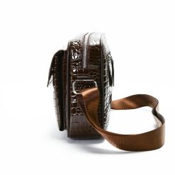 sac bandoulière alligator marron