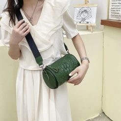 sac bandoulière croco vert