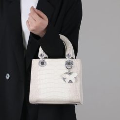 sac blanc effet crocodile