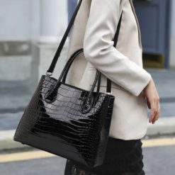 sac cabas cuir crocodile