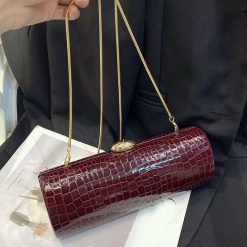 sac croco bordeaux