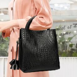 sac croco cuir noir