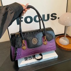 sac croco violet