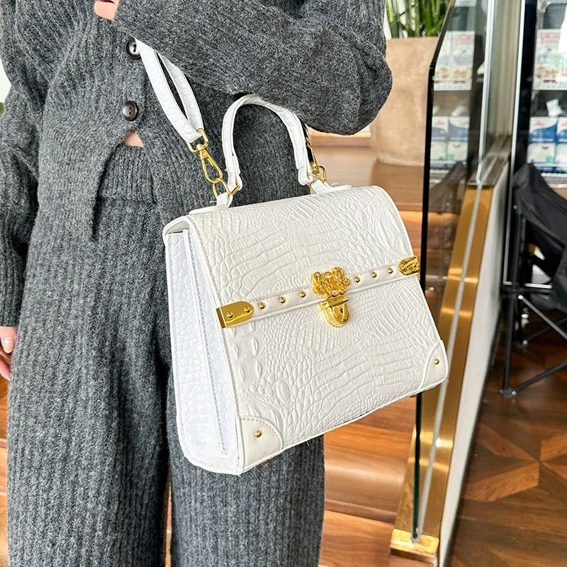 sac crocodile blanc