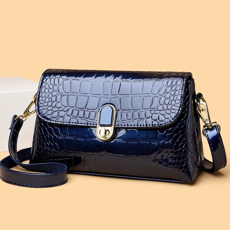 sac crocodile bleu marine