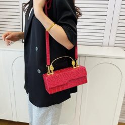 sac crocodile rouge