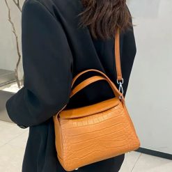 sac cuir effet croco