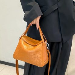 sac cuir effet crocodile