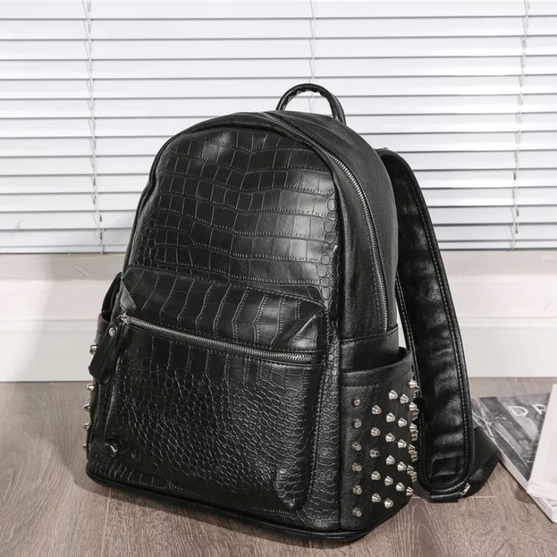 sac de cours croco noir